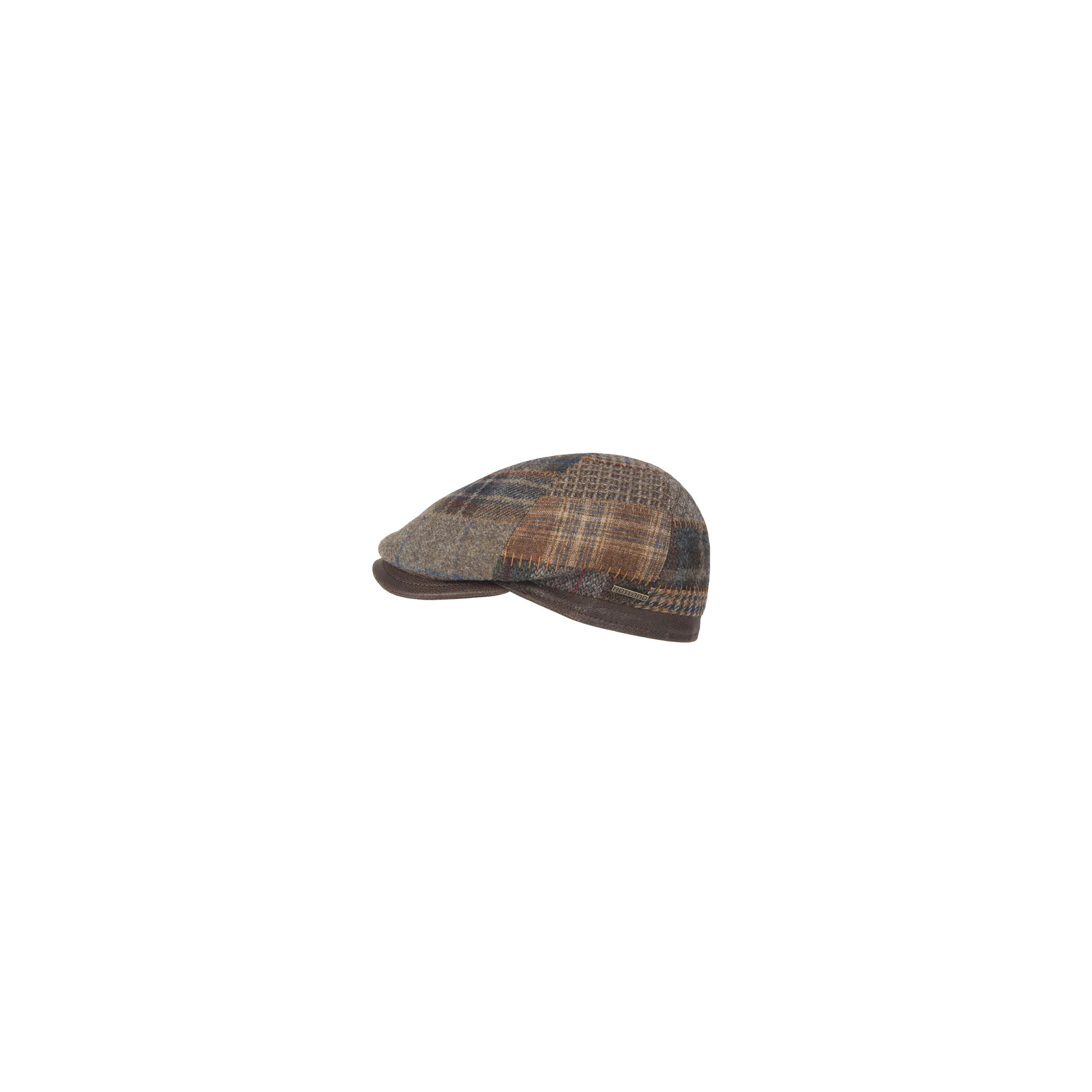 Vaughn - Wool cap with leather trim