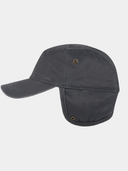 Trick - Casquette en coton délavé avec protège-oreilles - Bleu marine