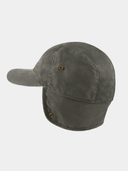 Trick - Gorra de algodón desgastada con orejeras - Verde oliva