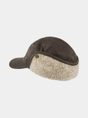 Trick - Weathered cotton cap with ear flap - Brown