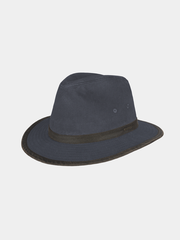 Donoven - Sombrero fedora de algodón - Azul marino