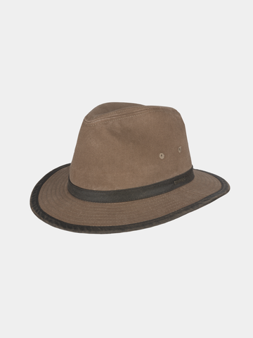 Donoven - Sombrero fedora de algodón - Marrón