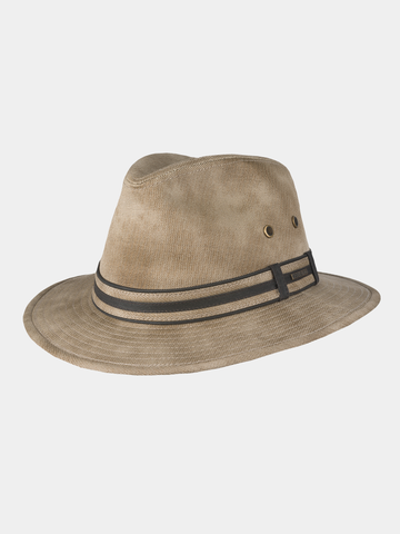 Ernesto - Sombrero fedora de algodón - Beige