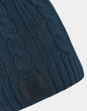 Dion - Gestrickte Mütze mit dekorativem Muster - Marineblau