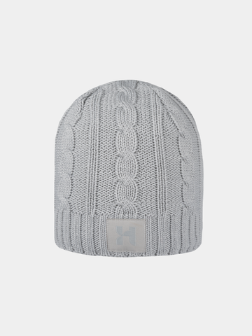 Dion - Knitted hat with decorative pattern - Grey