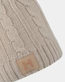 Dion - Gestrickte Mütze mit dekorativem Muster - Beige