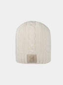 Dion - Knitted hat with decorative pattern - Natural