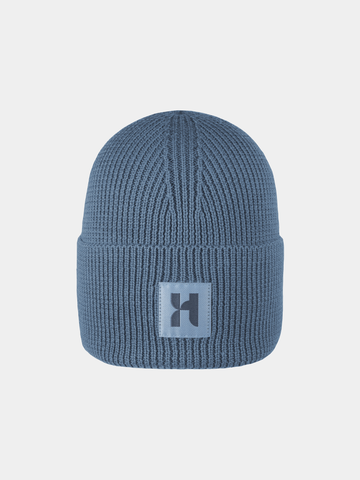 Darik - RWS Bonnet en laine mérinos - Leisteen blauw