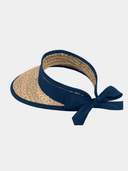 Eliza - Visière en jonc de mer - Bleu marine