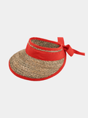 Eliza - Visière en jonc de mer - Rouge