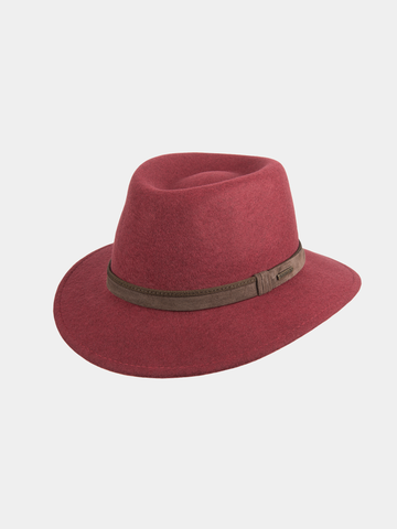 Toronto - Sombrero de fieltro - Rojo vino