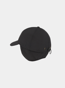 Branco - Softshell baseball cap with ear flap - Black