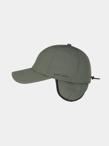Branco - Softshell baseball cap with ear flap - Green