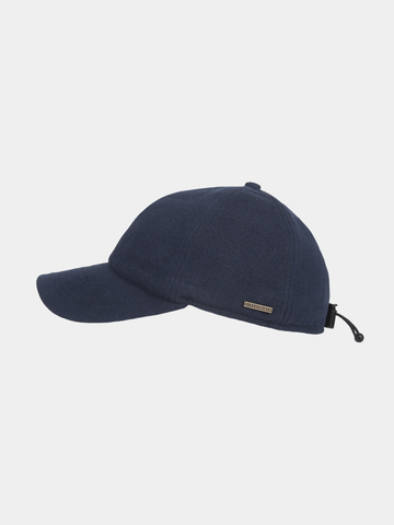 Lenox - Casquette de baseball en laine avec cache-oreilles - Bleu marine