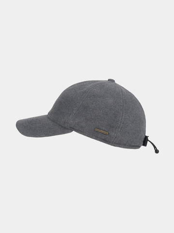 Lenox - Casquette de baseball en laine avec cache-oreilles - Gris clair