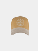 Abel - Cotton baseball cap with suede flap - Yellow