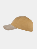 Abel - Cotton baseball cap with suede flap - Yellow