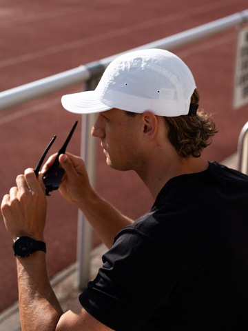 Alec - Baseball cap made from recycled polyamide - White