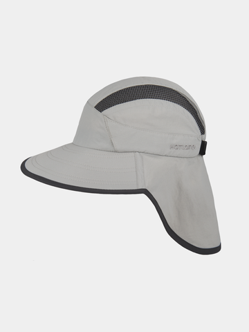 Cebas - Cap with wide visor and neck flap - Light grey