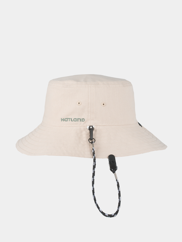 Elin Reversible – Baumwoll-Bucket-Hut mit Capkeeper - Beige