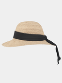 Ocillia - Chapeau de soleil en raphia - Noir