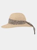 Ocillia - Chapeau de soleil en raphia - Léopard