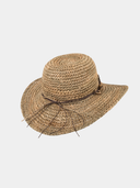 Tasmine - Chapeau en jonc de mer à large bord - Naturel