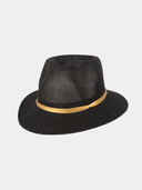 Yolanthe - Chapeau Toyo avec bande dorée - Noir