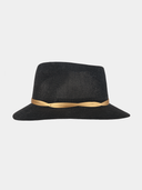 Yolanthe - Chapeau Toyo avec bande dorée - Noir