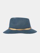 Yolanthe - Chapeau Toyo avec bande dorée - Bleu