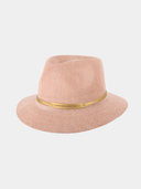 Yolanthe - Chapeau Toyo à bande dorée - Orange