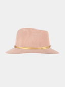 Yolanthe - Chapeau Toyo à bande dorée - Orange