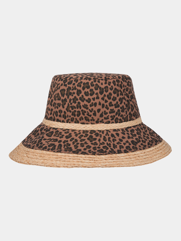 Charlie - Sombrero de playa de poliéster - Leopardo
