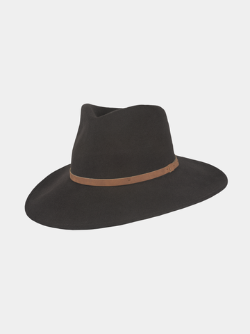 Bridgerton - Sombrero de lana de ala ancha - Marrón