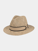 Carrville - Sombrero de paja con banda elegante - Negro