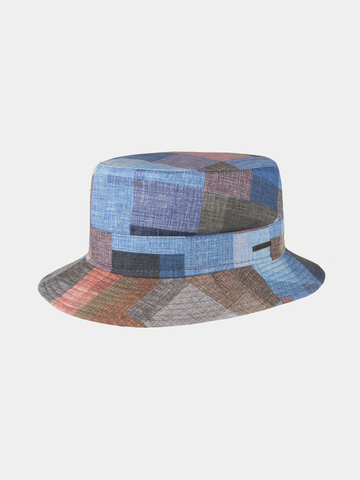 Badger - Cotton patchwork fisherman's hat - Navy