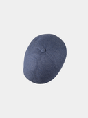 Chris - Flache Mütze aus Seide - Marineblau