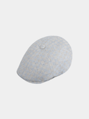 Emad - Linen flat cap - Light blue