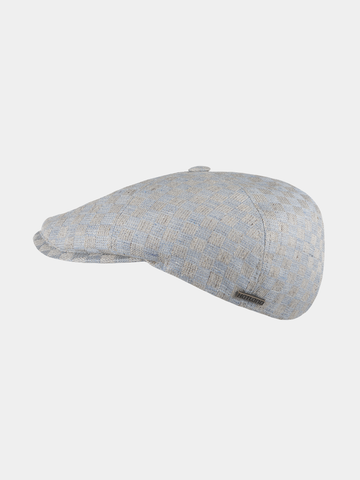 Emad - Linen flat cap - Light blue