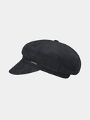 Yasmin - Ballon kappe aus Kordsamt - Schwarz