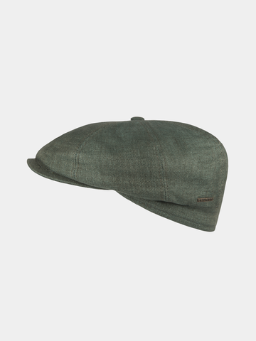 Cullum - Casquette plate en lin - Vert