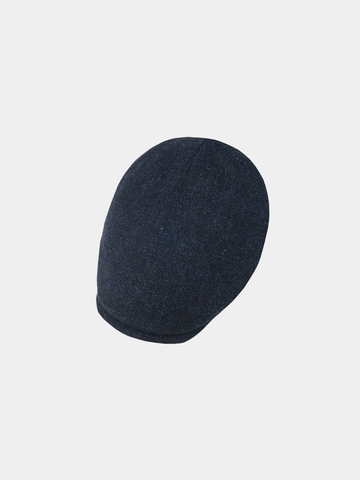 Cid - Casquette plate en laine - Bleu marine