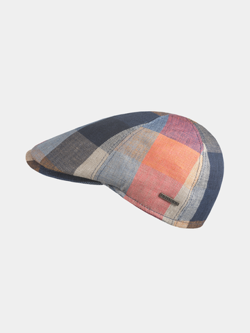 Emir – Leinen-Flatcap - Blau