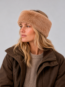 Emily - Faux fur headband - Gekarameliseerd