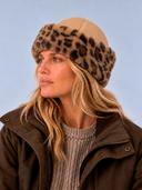 Elvira - Women's hat with leopard pattern - Gekarameliseerd