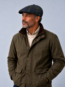 Damir - Cotton wax flatcap - Navy